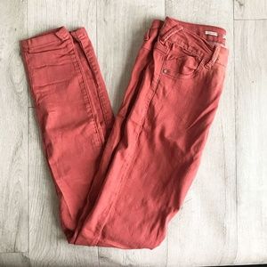 Bershka Soft Coral Stretch Jeans